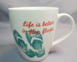 Pfaltzgraff Everyday Mug Life is Better in Flip Flops 18 oz Coffee Cup S... - £10.91 GBP
