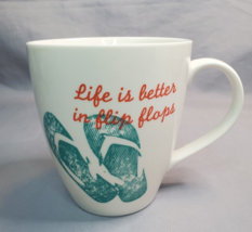 Pfaltzgraff Everyday Mug Life is Better in Flip Flops 18 oz Coffee Cup S... - $13.81