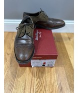 SALVATORE FERRAGAMO FILLMORI 9.5 EE MADERA MUSCHIO NAUCK CALF LEATHER 06... - $342.16 CAD