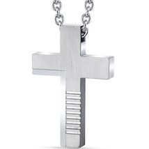 Stainless Steel Abstract Cross Pendant - £51.14 GBP