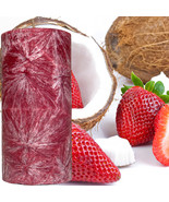 Coconut Strawberry Scented Pillar Candle Choose Colour/Size Hand Crafted - $265.60 MXN+