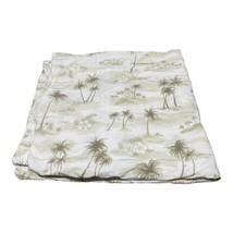 Pottery Barn Palm Fronds Leaf Print Duvet Cover Button Full Queen Cotton 82”x97” - $121.54