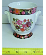 VERA BRADLEY Mod Floral Pink  Planter Vase w/ Handles Andrea by Sadek - $33.69 CAD