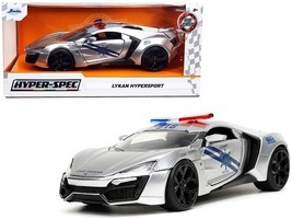Lykan Hypersport Police Silver with Blue Stripes &quot;Highway Patrol&quot; &quot;Hyper-Spec&quot; - £32.29 GBP