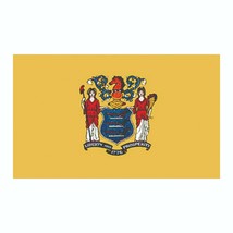 New Jersey State Flag Sticker, Decal, Bumper Sticker Vacation Sticker 3&quot; x 5&quot; - £2.86 GBP+