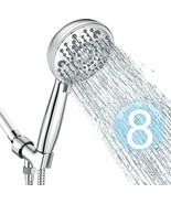 NEW Handheld Shower Head High Pressure 8 Sprays 4.5 Inches Hand Polished... - £21.29 GBP