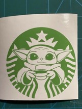 Starbucks|Baby Yoda|Coffee|inspired By Star Wars|Vinyl|Decal|You Pick Color - £3.10 GBP