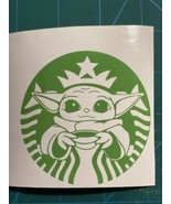 Starbucks|Baby Yoda|Coffee|inspired By Star Wars|Vinyl|Decal|You Pick Color - £2.50 GBP