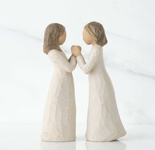 Sisters By Heart Figure Sculpture Hand Painting Willow Tree By Susan Lordi - £87.57 GBP