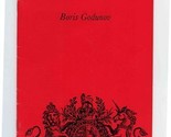 Royal Opera House Boris Godunow 1971 Program Kiri Te Kanawa Boris Christoff - $17.82