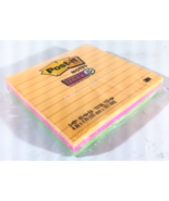 POST-IT STICKY NOTES 4445-3SSMX 3 LINED Pads x 45 sheet 4&quot; x 4&quot; Total 13... - $5.69