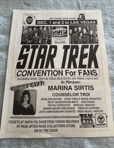 Star Trek Creation Entertainment Convention Flyer Marina Sirtis Dec 1-2,... - $9.98