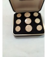 Vintage Barlow Scrimshaw Crossed Golf Clubs Blazer Button Set - $47.69 CAD