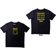 Nirvana Flower Sniffin Front and Back Print T-Shirt Black - $29.98+