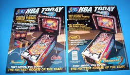 NBA FASTBREAK Original 1997 NOS Set Of 2 Pinball Machine Flyers Basketball Retro - £12.78 GBP