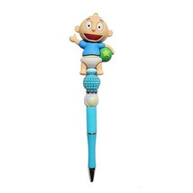 Rugrats Tommy Pickles Custom Beaded Ballpoint Twist Pen Topper - $12.86