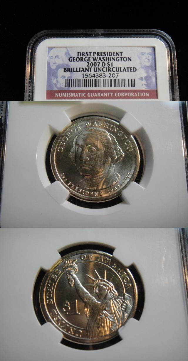 2007-D $1 George Washington Presidential Dollar  20130075 - $12.19