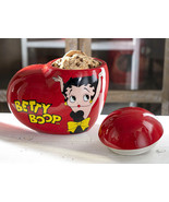 Vintage Red Heart Shaped Love Betty Boop Ceramic Cookie Jar Collectible ... - $52.96 CAD
