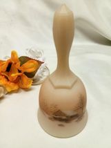 3278 Delightful Fenton Art Glass Country Sunset Bell - £92.82 GBP