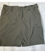 Duluth Trading Co Dry on the Fly Skort Skirt Size 14 Olive Green Mesh sh... - $30.63