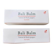 Bali Balm Lemon &amp; Black Pepper All Natural Lip Balm 15mL Full Size Lot of 2 NEW - £11.46 GBP