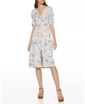 BCBGeneration Spring Floral Satin Smocked Sleeve Button-Front Dress NWT 0 - £28.05 GBP