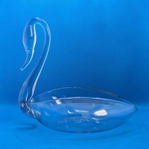 Pairpoint Gundersen Era Glass Swan Bowl, Gilly Gulbransen, Clear, Vintag... - $588.03