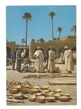 North Africa Maroc Morocco Pottery Market Vintage Postcard 4X6 - £3.91 GBP