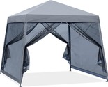 Stable Pop Up Outdoor Canopy Tent With Netting Wall From Abccanopy Is Gray. - $181.93