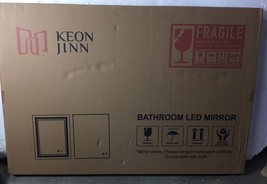 Keonjinn LED Backlit Mirror 24 X 36 Inch Lighted Bathroom Mirror with Li... - £112.10 GBP
