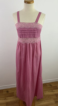 Vintage Rosa Puleo-Szule Lily of France Women&#39;s S Nightgown Lace Pleat C... - £35.87 GBP