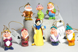 Snow White &amp; Seven Dwarfs - Set of Eight Figures - Disney - Holiday Ornaments - £34.04 GBP