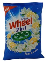 Wheel Active 2 in 1 Detergent Powder - Clean and Fresh (Blue), 1kg Pouch - £18.50 GBP