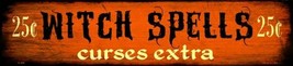 Witch Spells Halloween Metal Mini Street Sign 4" x 18" Wall Decor - DS - $23.95