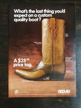 Vintage 1969 Acme Cowboy Boots Full Page Original Ad 324 - $6.92