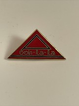 Vintage 1980s Ooh La La Red Triangle Enamel Lapel Pin Estate Jewelry Fin... - $15.84