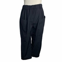 Korean Fashion Pullon Capri Pants S Black Front Back Pockets Elastic Waist - £20.43 GBP