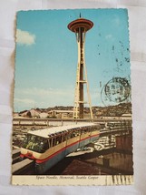 1973 Space Needle Monorail Seattle Washington Center Usa Postcard Letter Vintage - £9.40 GBP