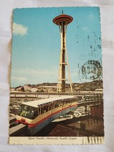 1973 SPACE NEEDLE MONORAIL SEATTLE WASHINGTON CENTER USA POSTCARD LETTER... - £9.38 GBP