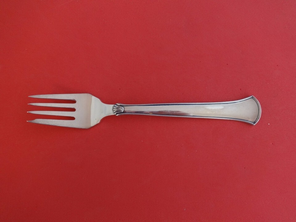 Koldring aka Arvesolv #5 by Hans Hansen Danish Sterling Salad Fork 4-Tin... - $78.21