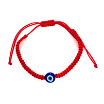 Lucky Eye Turkish Bracelets For Women Men Handmade Braided Rope Chain Red Bracel - £8.65 GBP