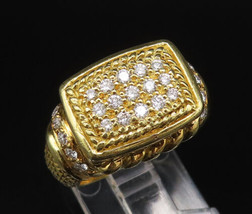 JUDITH RIPKA 18K GOLD - Vintage 1/2 Ct Genuine Diamonds Ring Sz 6.5 - GR582 - $2,136.71