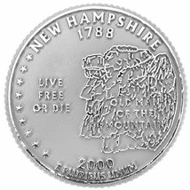 New Hampshire State Quarter Magnet by Classic Magnets, Collectible Souvenirs Mad - £3.06 GBP