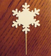 Lot of 12 Snow Flake Cupcake Toppers! Design 3 - £3.15 GBP