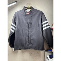 Vintage 90s RJS FR3 Racing Equipment Mens Black Jacket Zip-Up Embroidere... - $82.45