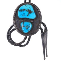 c1950&#39;s Navajo silver and turquoise bolo tie - $376.20