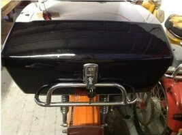CT90 HONDA TRAIL 90 CT 90 CHROME LUGGAGE Trunk With Lock On Luggage Rack - $94.05