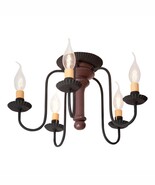 Wood Ceiling Light 5 Arm Berkshire Semi-Flush Mount Americana Red - $6,209.13 MXN