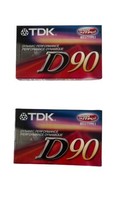 TDK D90 Standard Audio Cassette Blank Recordable Set of 2 New - £5.46 GBP