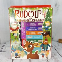 Rudolph the Red-Nosed Reindeer Book Block 12 Board Books Set in Carry Case Box - $14.54